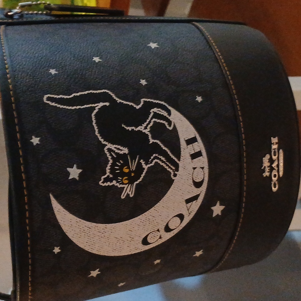 🐈‍⬛🌜NWT COACH TRICK OR TREAT BUCKET IN SIGNATURE CANVAS WITH HALLOWEEN GRAPHIC